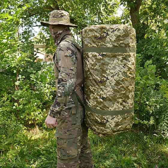 Сумка-баул Kiborg 120 литров. Тактичний армійський баул 120л піксель, військові баули ЗСУ Київ