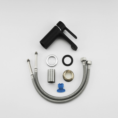 Змішувач для умивальника Frap F1042 чорний/хром Київ - фото 7