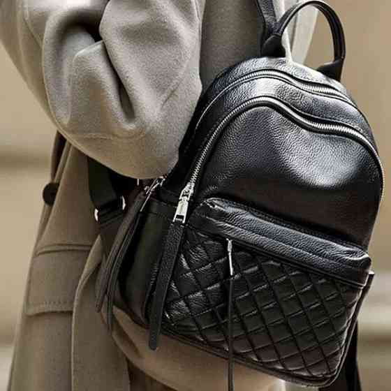 Трендовий жіночий шкіряний рюкзак на кожен день Міський рюкзак з натуральної шкіри для дівчат TidinBag Київ