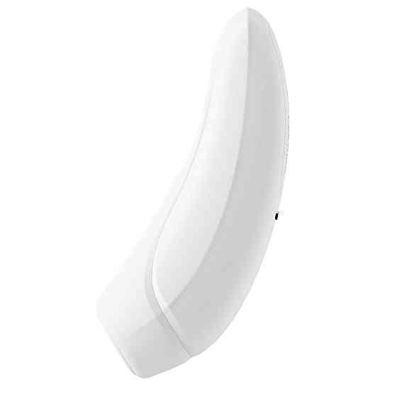Вакуумний кліторальний стимулятор Satisfyer Curvy 1+ White з керуванням через інтернет Sex Aura Київ