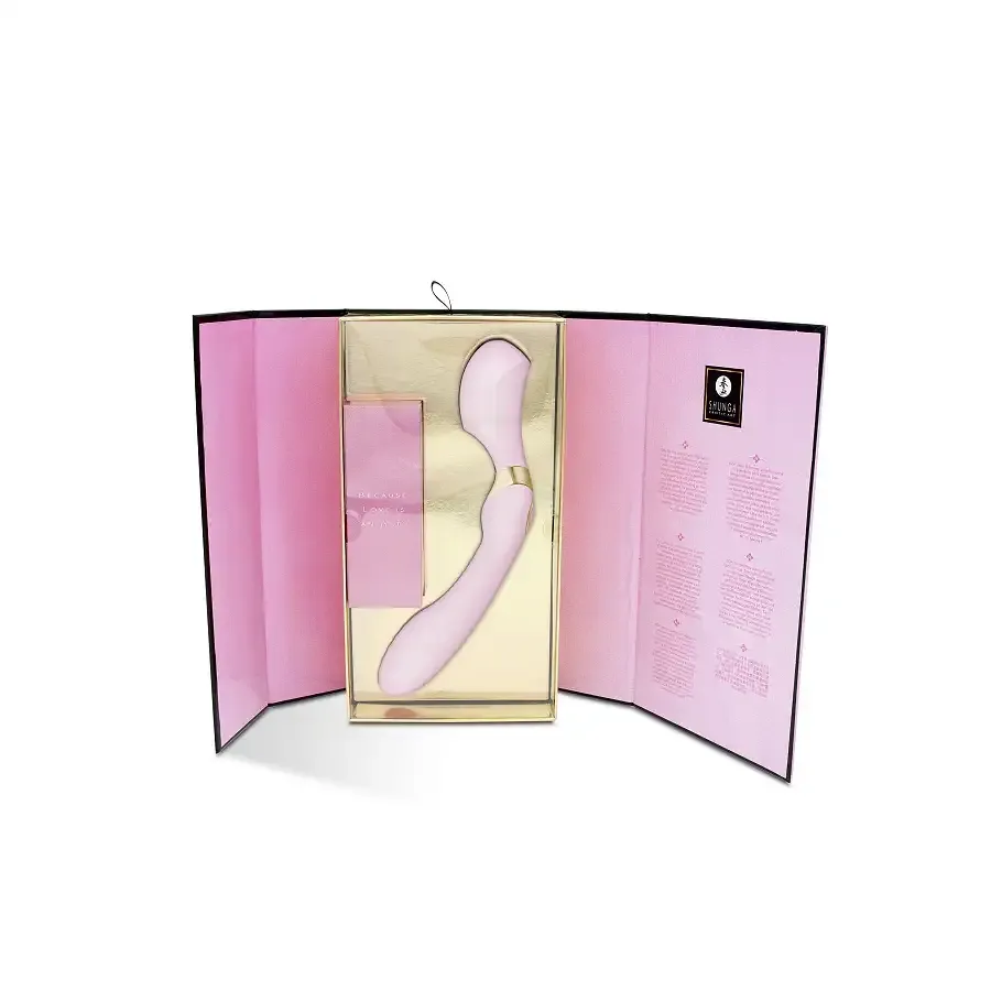 Вібромасажер Shunga Zoa Light Pink, двосторонній Львів - фото 9
