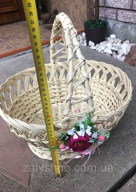 Кошик великодні молочні з ручкою змійкою Київ - фото 4