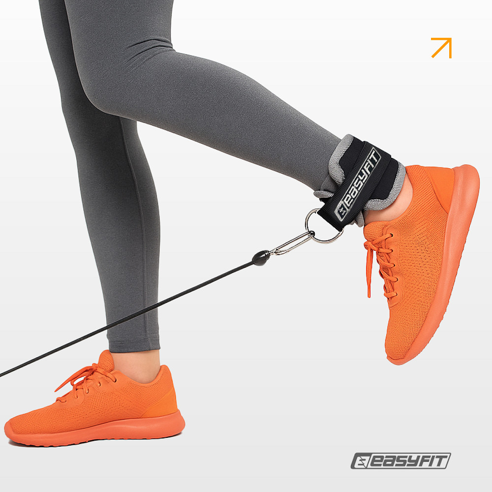 Манжета EasyFit чорна для тяги на тренажері Бубновского Коломыя - изображение 10