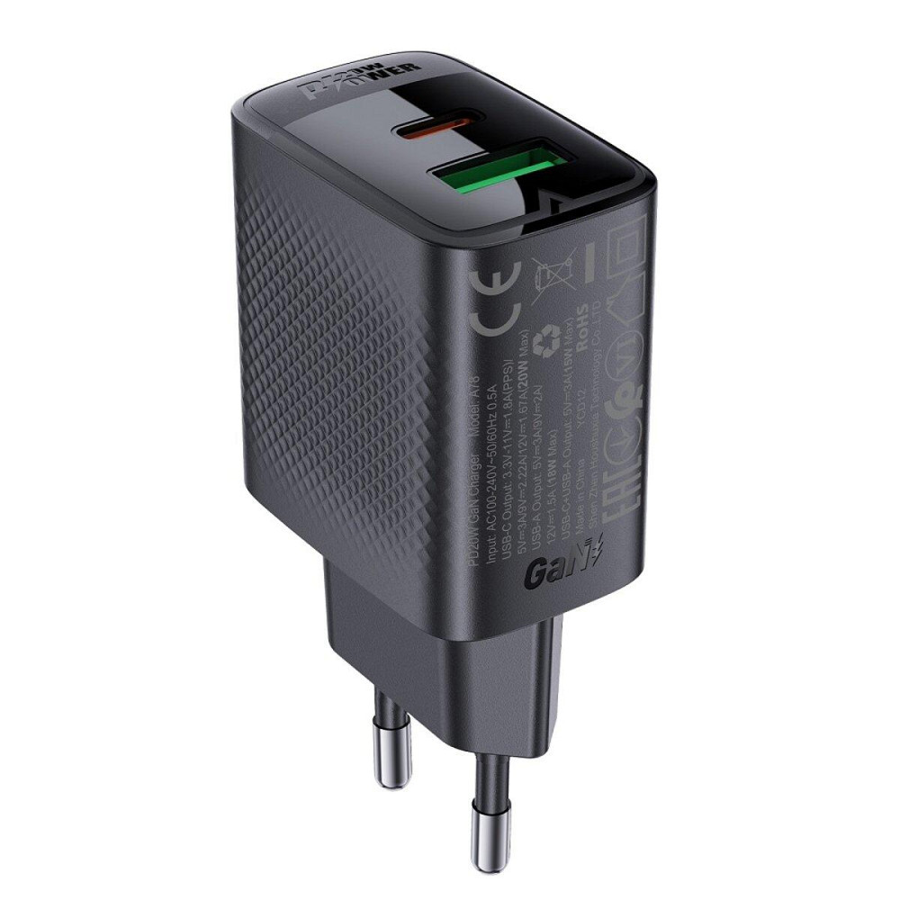 Мережевий зарядний пристрій ACEFAST A78 PD20W GaN charger Black 6974316283256 Одеса - фото 1