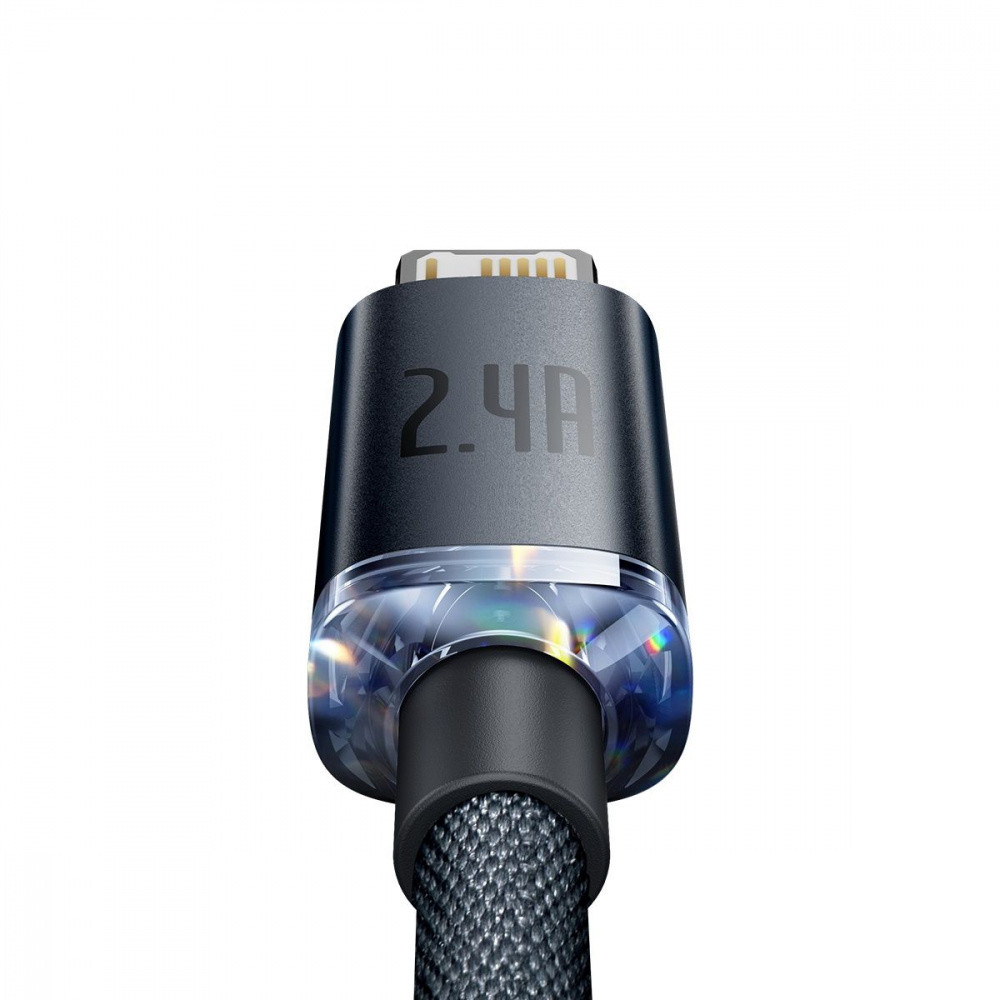 Кабель Baseus Crystal Shine Series Lightning 2.4A 1.2м блакитний Львів - фото 6