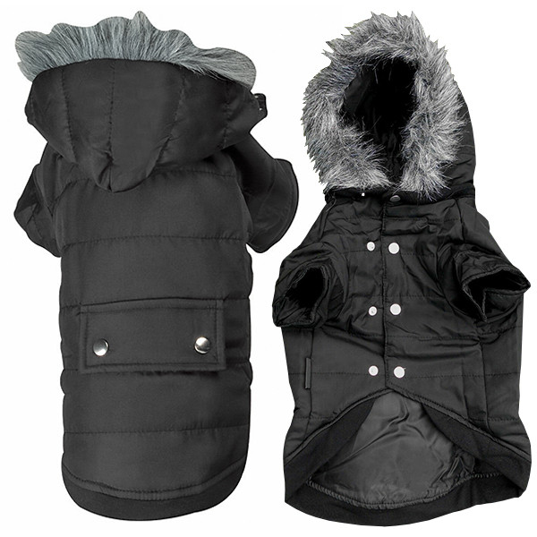 Flamingo Polar Black ФЛАМІНГО КУРТКА З КАПЮШОНОМ одяг для собак Київ - фото 1