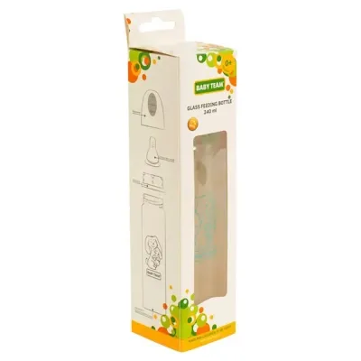 Бутылочка для кормления Baby Team Стеклянная 250 мл (4824428012119) Винница