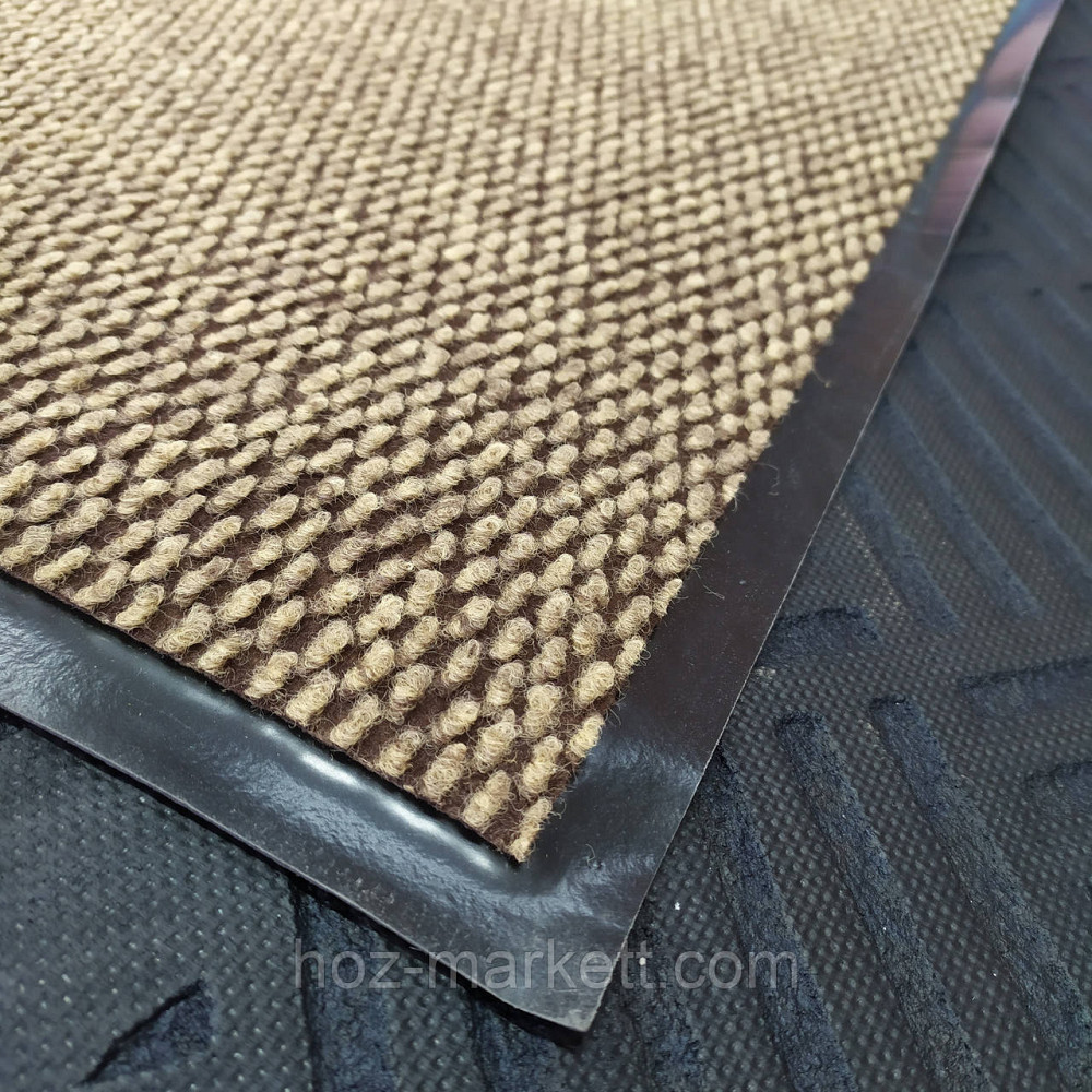 Коврик 90 х 60 см влаговпитывающий с ворсом в прихожую бежевый Харьков - изображение 2