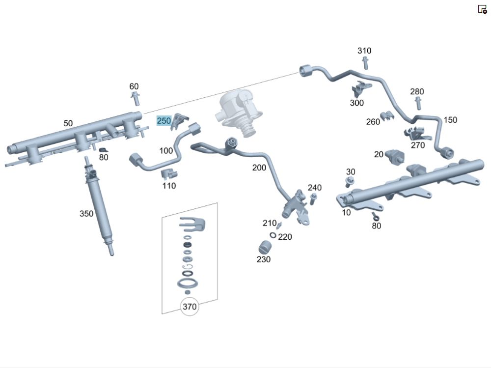 Mercedes-Benz  A2760782841 Тримач проводів на трубці ТНВД C-Class Cabrio A205 C-class Estate S205 C-Class Coupe С205 C-Class W205 GLC X253 GLC Coupe C Одеса - фото 2