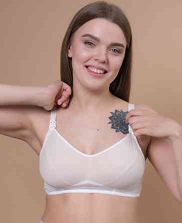 Бюстгальтер для вагітних без кісточки з бавовняною підкладкою Мамин Дім розмір 80C 810 Бежевий Кривий Ріг