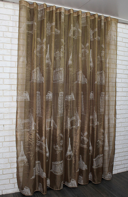 Тюль органза с вышивкой 