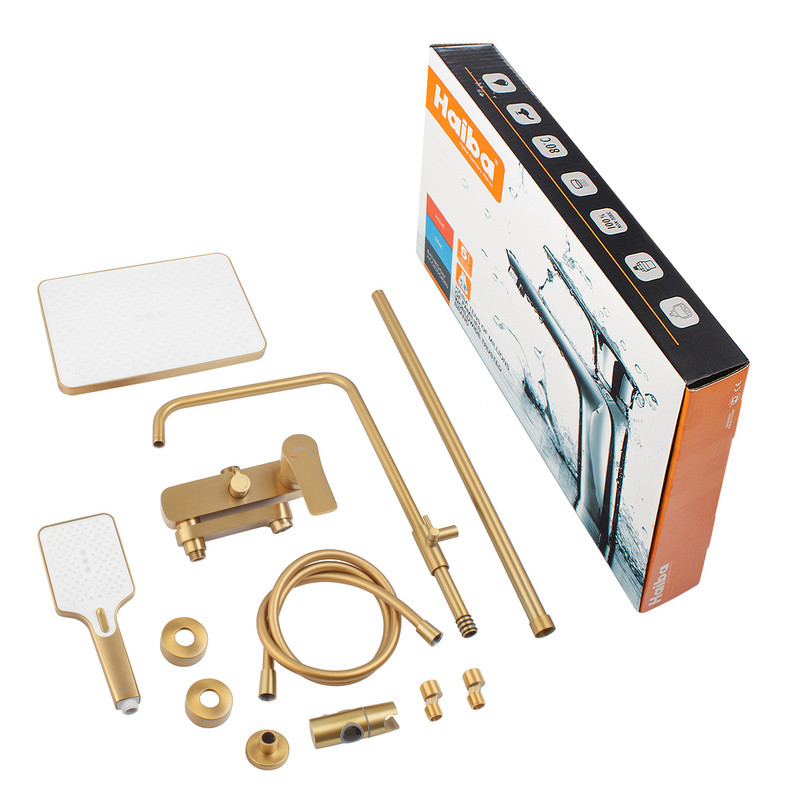 Душова колона зі змішувачем Haiba MILANO 003-J BRUSHED GOLD   ( HB9620 ) 34058 Харьков - изображение 10