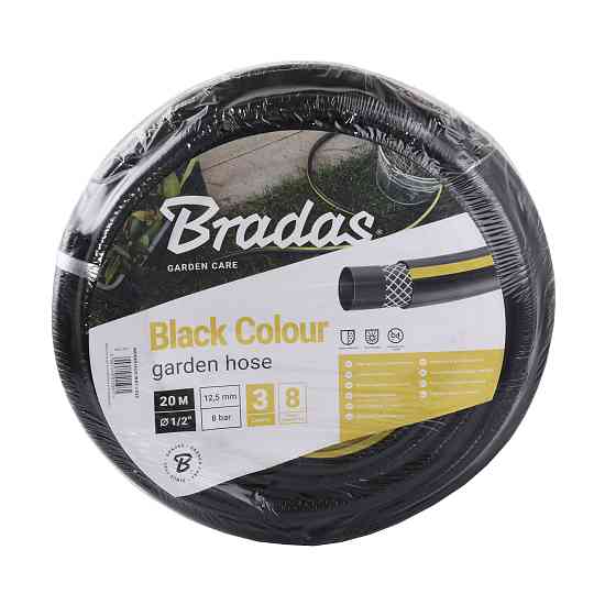 Шланг для поливу BLACK COLOUR 1/2″ 20м, Bradas Польща чорний WBC1/220 Киев
