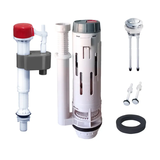 Комплект арматури Koer KT-0302-1/2" спускна 2-х кнопочна+наповнювальна з нижнім підкл, пласт.різьб.  ( KR5339 ) 34096 Харків