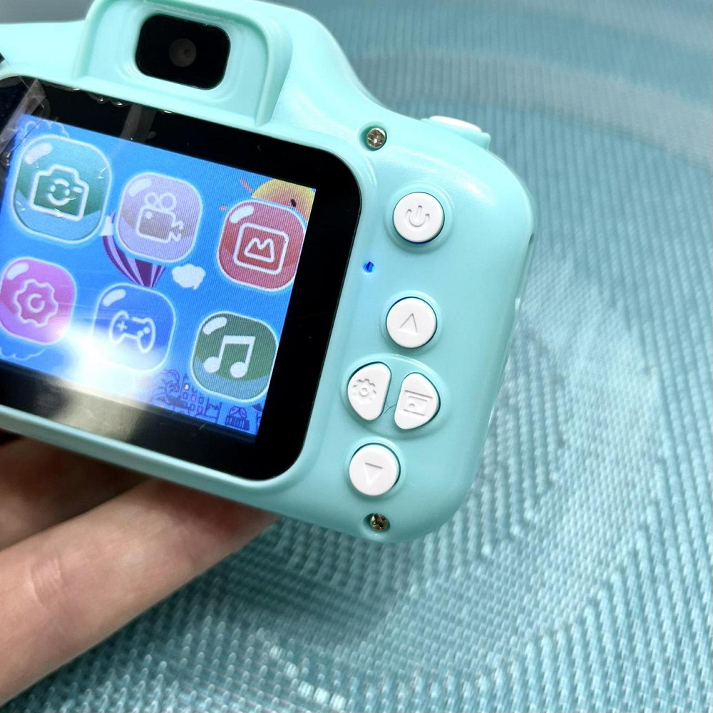 Фотоапарат дитячий відео фото ігри прослуховування музики підтримує microSD Бірюзовий (C 48359) Чернігів - фото 7