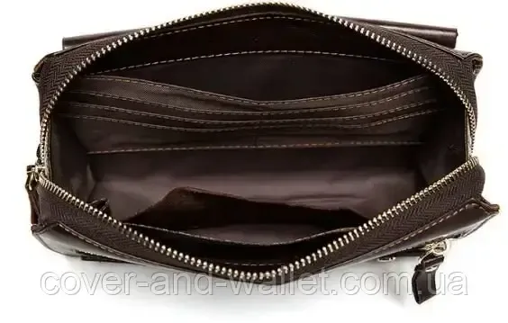 Солидный мужской клатч из натуральной кожи на молнии Marco Coverna MC 8739-3 Black Киев - изображение 8