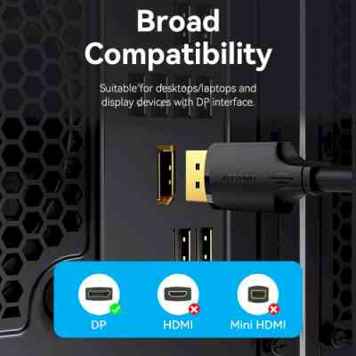 Кабель DisplayPort M - M 3.0м, V1.2, 4K 60 Гц 3D Dolby 7.1 Vention Винница