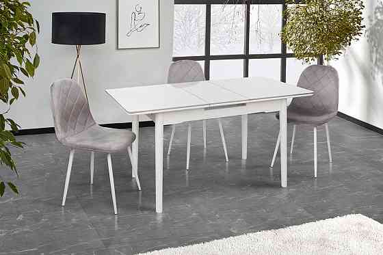 Стіл Нептун 110/140*75 білий/керам мрамор Киев