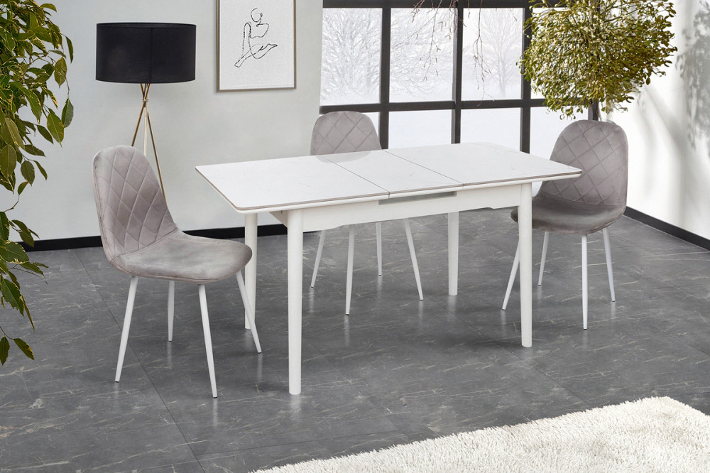 Стіл Нептун 110/140*75 білий/керам мрамор Киев - изображение 6