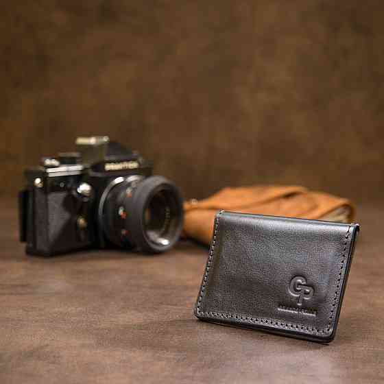 Кожаная визитница Черный (GRANDE PELLE) Киев