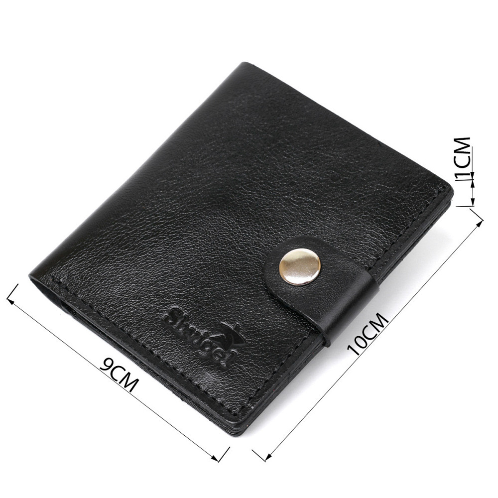 Чоловіче глянсове шкіряне портмоне Чорний (SHVIGEL) Київ - фото 7