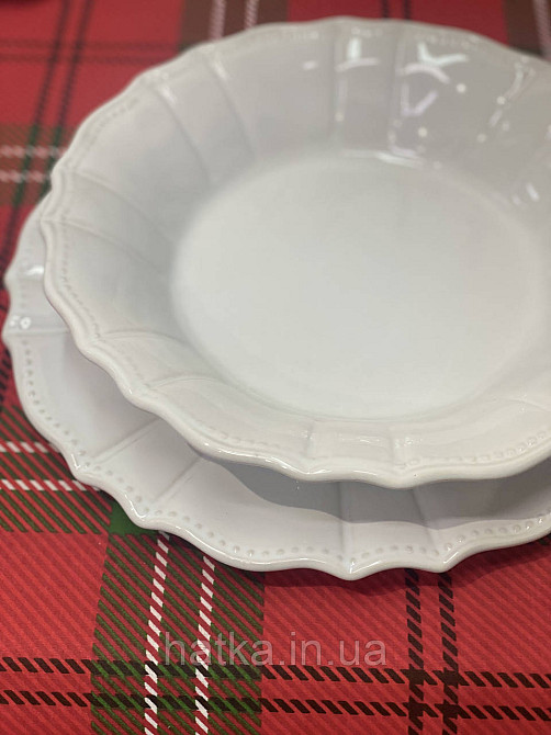 Набір глибоких тарілок 6 шт "Сurl" 23*4 см кам'яна кераміка Київ - фото 2