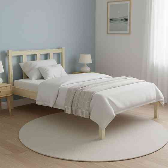 Односпальне дерев'яне ліжко Mebigrand MG02 Прозорий лак 90х200 см (MBG-21880) Дніпро