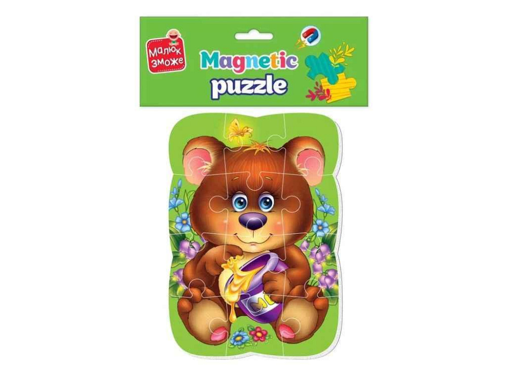 Пазлы магнитные А5 Малыш сможет Медвежонок VT3301-04 (укр) ТМ VLADI TOYS Киев - изображение 1