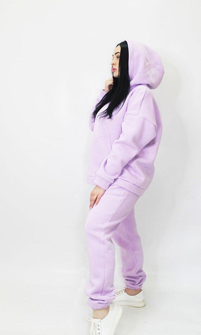 Женский спортивный костюм на флисе Сиреневый XS/S Харьков - изображение 5