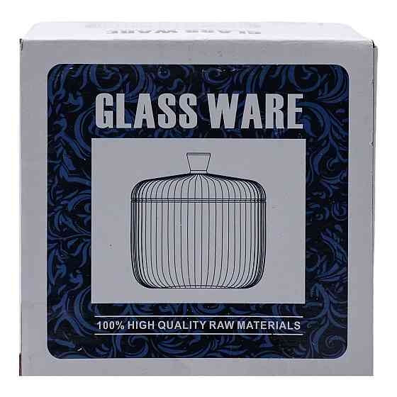 Цукерниця з кришкою Ø 9 см ваза цукерниця кругла скляна HP-4-99 Коломия