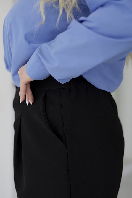 Жіночі широкі штани джогери "Flavio" Норма та батал Чорний, 54-56 Київ - фото 8