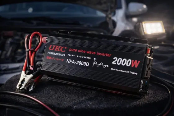 Инвертор UKC NFA-2000D 2000 Вт (12 В → 220 В) — чистый синус, автомобильный преобразователь напряжения Коломия