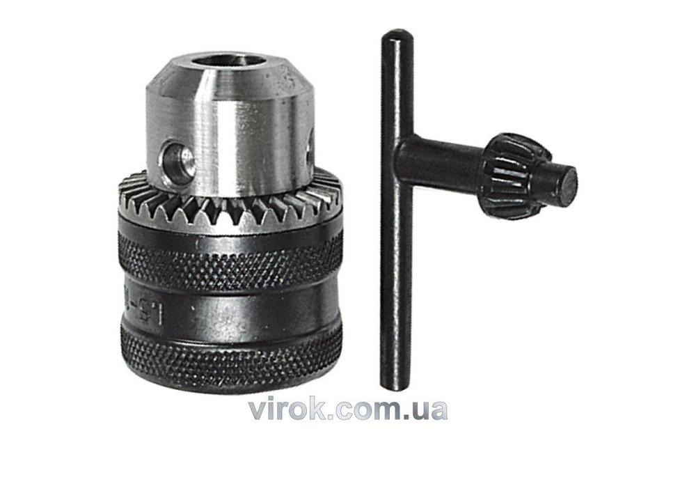 Патрон для дриля VOREL з ключовим затисканням Ø-1,5-13мм, 1/2