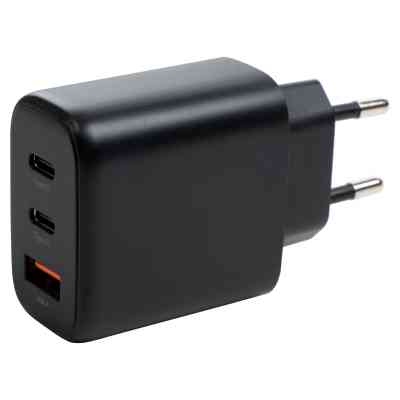 Зарядний пристрій Vinga GaN 65W PD+QC 2C1A ports Wall Charger (VCPCHCCA65B) Вінниця