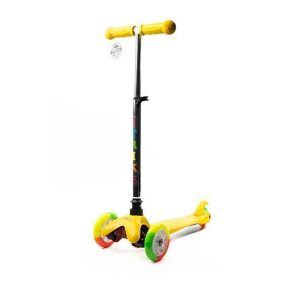 Самокат детский трехколесный iTrike Mini BB 3-013-4-A-Y с подсветкой колес, Желтый Каменец-Подольский