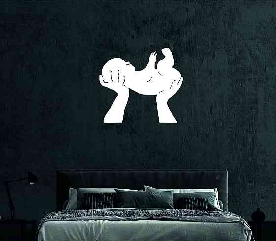 Декоративное настенное Панно «Дитя», Декор на стену 50*44 см, Белый Киев