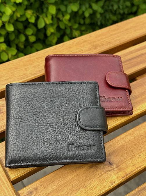 Чоловічий гаманець HORTON чорний або коричневий Київ - фото 10