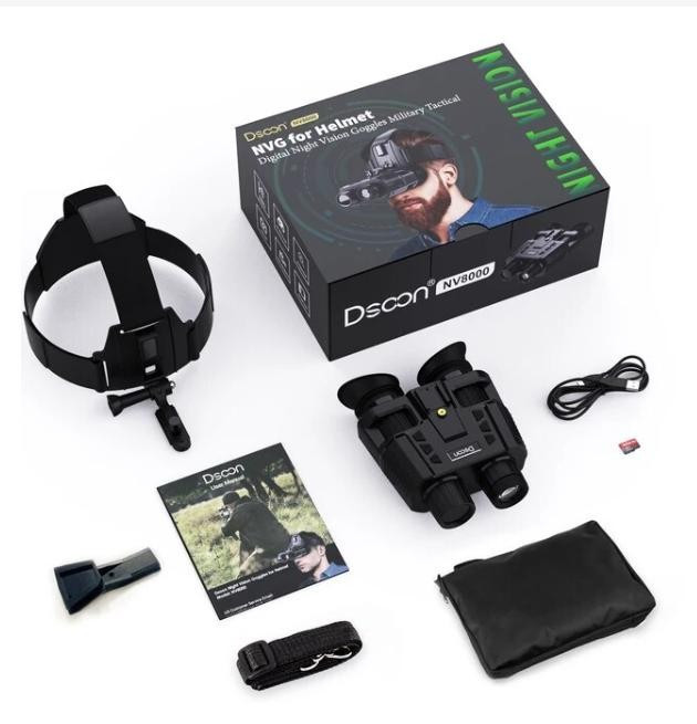 Бинокулярный прибор ночного видения на голову Dsoon NV8000 (до 400м в темноте) Винница - изображение 3