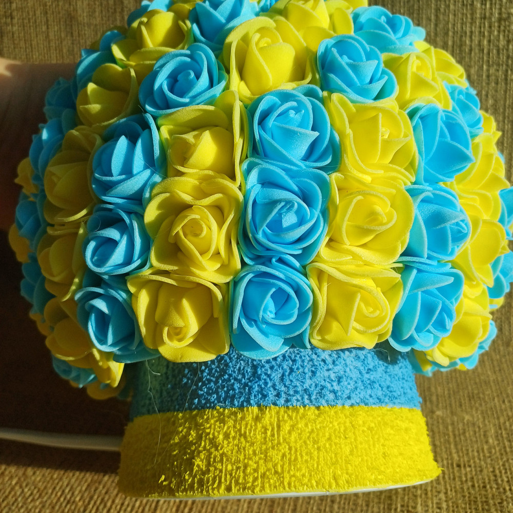 Світильник-нічник "Букет Жовто-блакитних троянд" Дніпро - фото 6