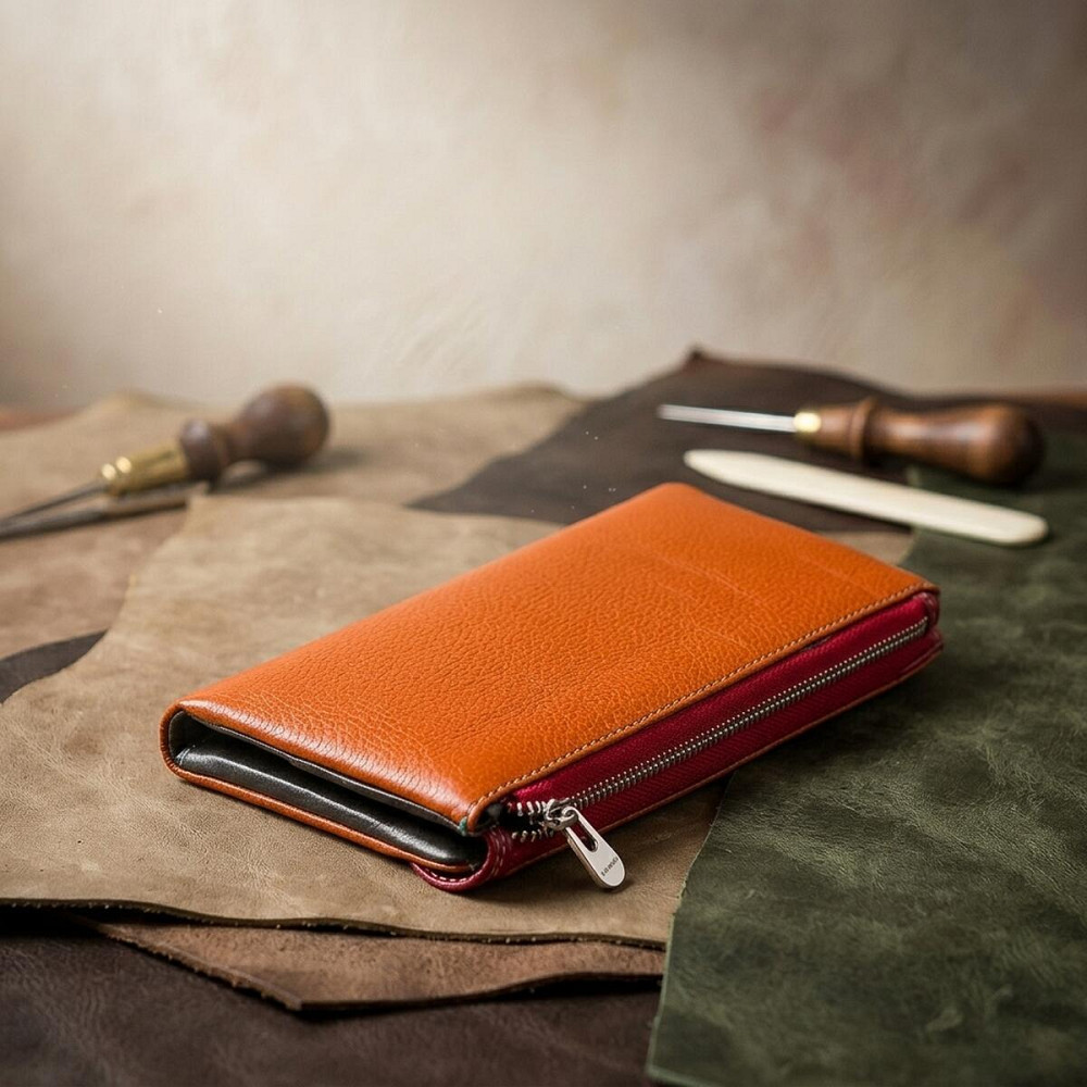 Гаманець жіночий ST Leather 18406 (SB42-2) багатофункціональний Червоний Київ - фото 9