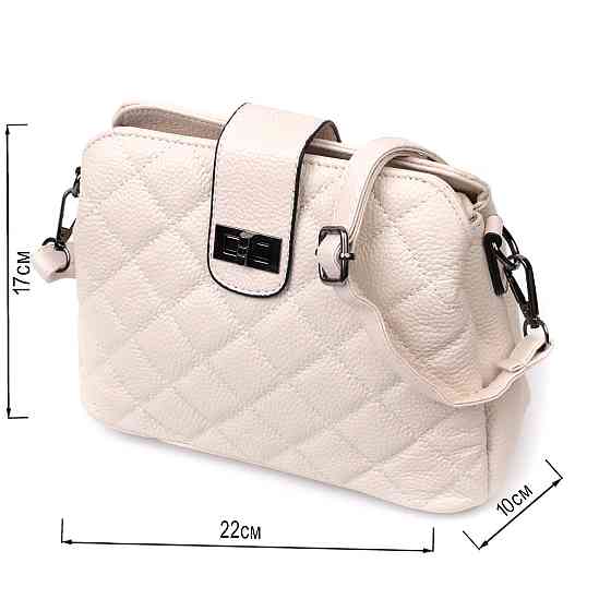 Вишукана сумка для стильних жінок із натуральної шкіри Vintage 22414 Біла Київ