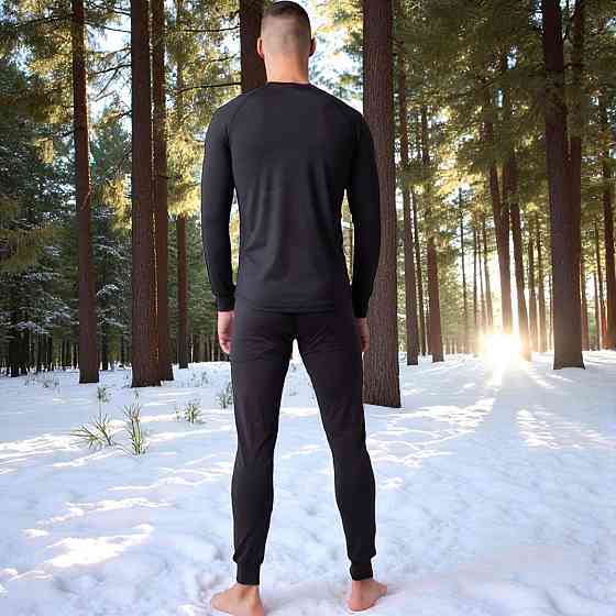 Мужская зимняя термобелье черного цвета Columbia Omni Heat,ockом мужской термобелья колумбия флисовая тепла Львов