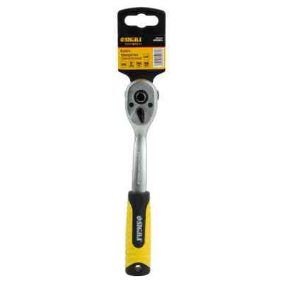 Трещотка Sigma с изогнутой ручкой 3/8" 200мм 72T CrV (6050081) Винница