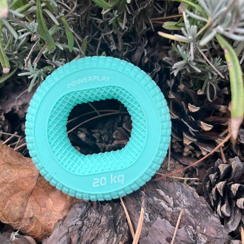 Еспандер кистьовий силіконовий PowerPlay PP-4333 Hand Grip Medium 20 кг. Зелений Каменское - изображение 5