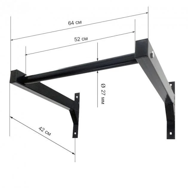 Турнік настінний чорний NE-TR-20-B Вінниця - фото 3