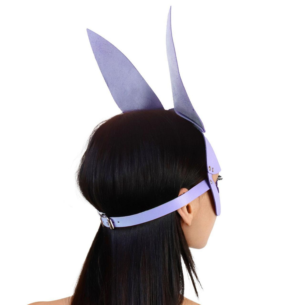 Шкіряна маска Зайчика Art of Sex - Bunny mask, колір Лавандовий Sex Aura Київ - фото 2