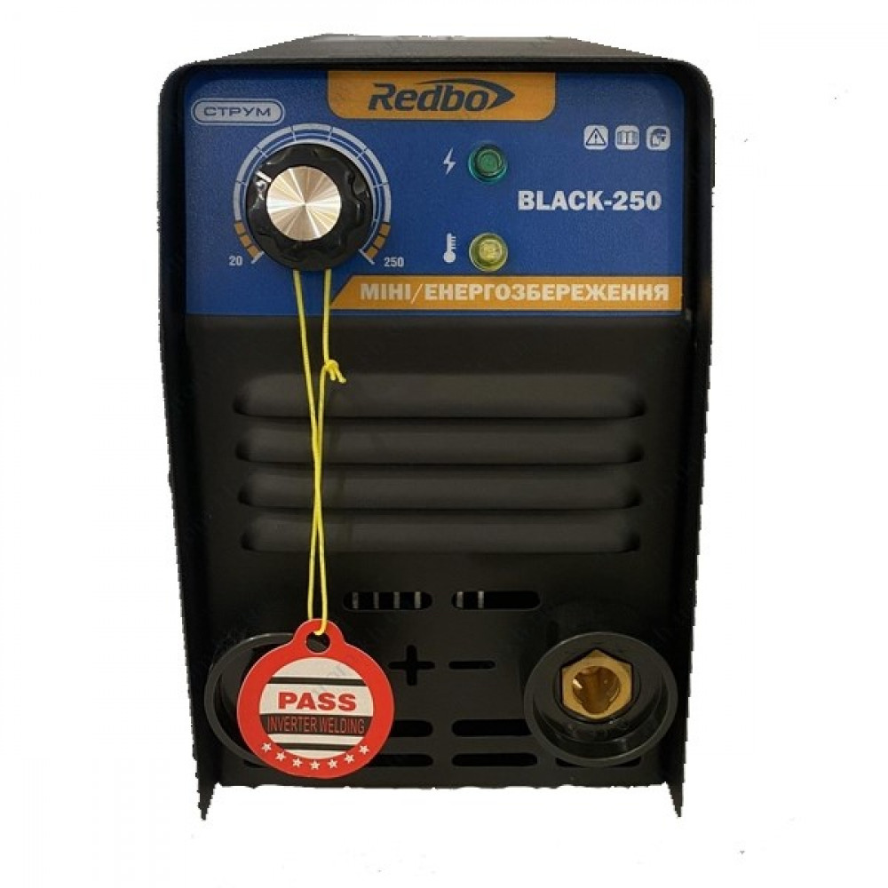 Потужний зварювальний інверторний апарат (зварка) Redbo Black-250 : 5.2 кВт, 20 - 250 А, електрод 1.6 - 4.0 мм, вага 4 кг Київ - фото 2