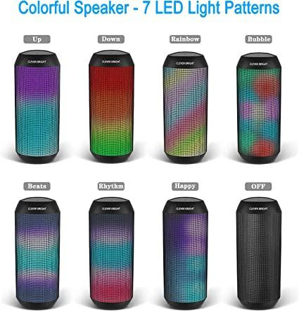 Портативна Bluetooth-колонка Smart Bright 10W, Bluetooth 5.0, LED-підсвітка 7 режимів, TWS Stereo, до 24 годин роботи Київ - фото 6