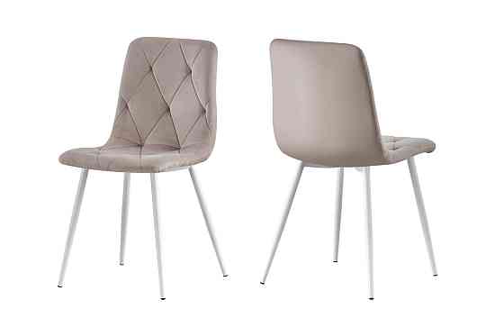 Стілець Меморі, білий/ велюр бежевий Київ