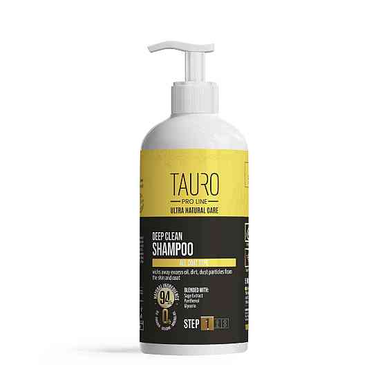 Tauro Pro Line Ultra Natural Care Deep Clean Shampoo Шампунь для глибокого очищення шкіри та шерсті собак і котів, 1000 мл Київ